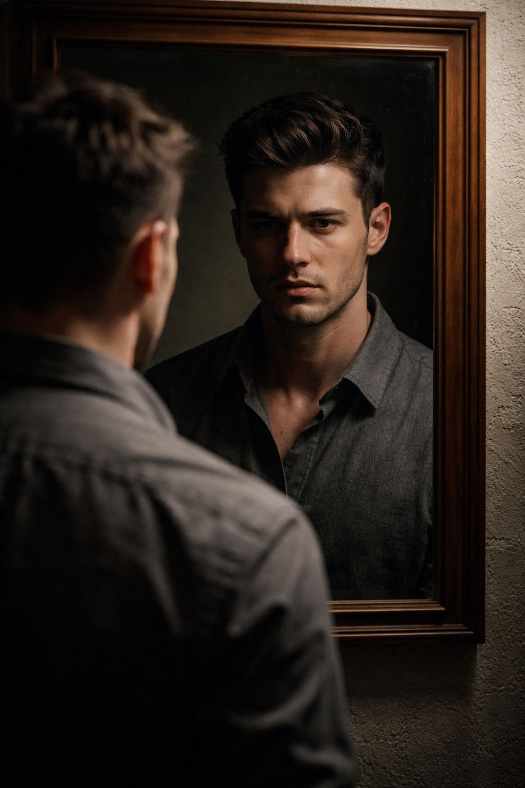Shadowed Reflection in the Mirror