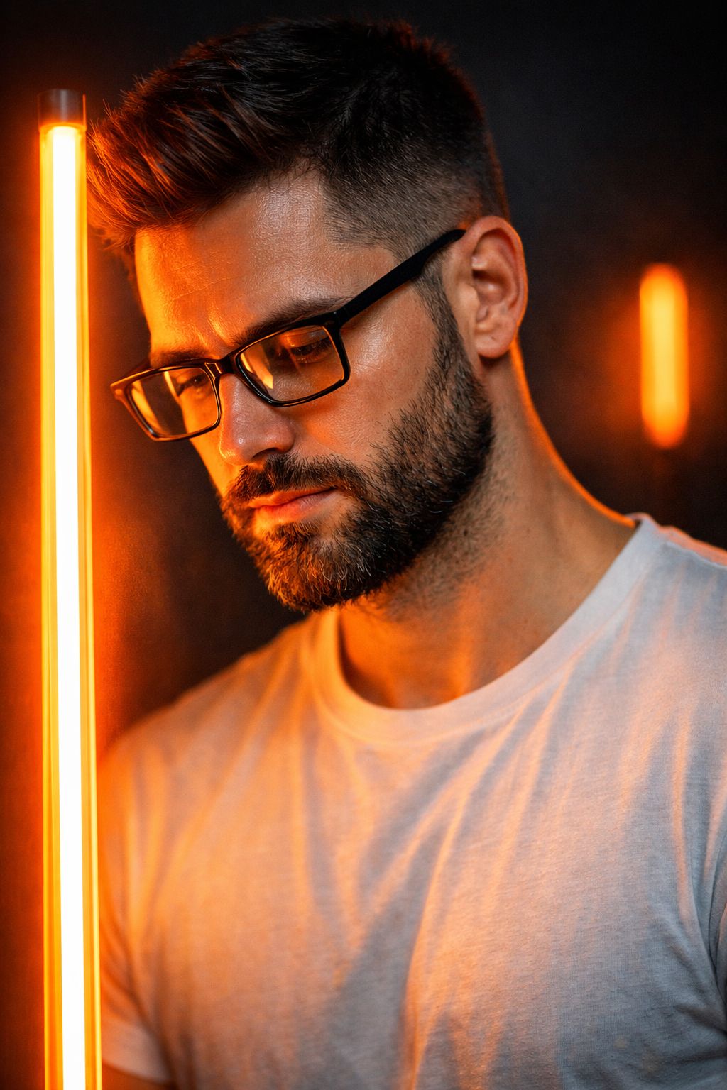 Neon Glow Cinematic Portrait