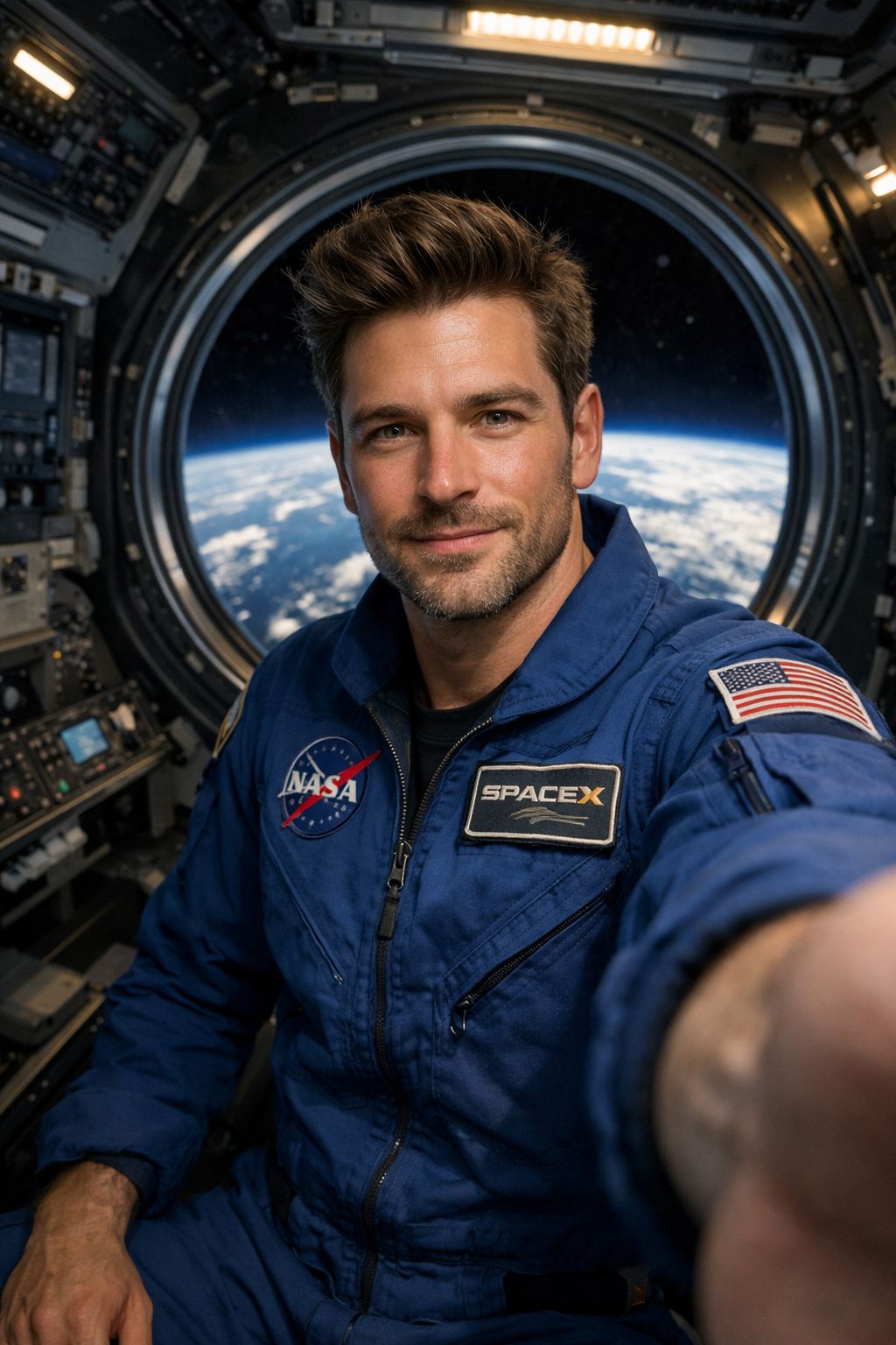 Orbital Selfie from the Cockpit Window
