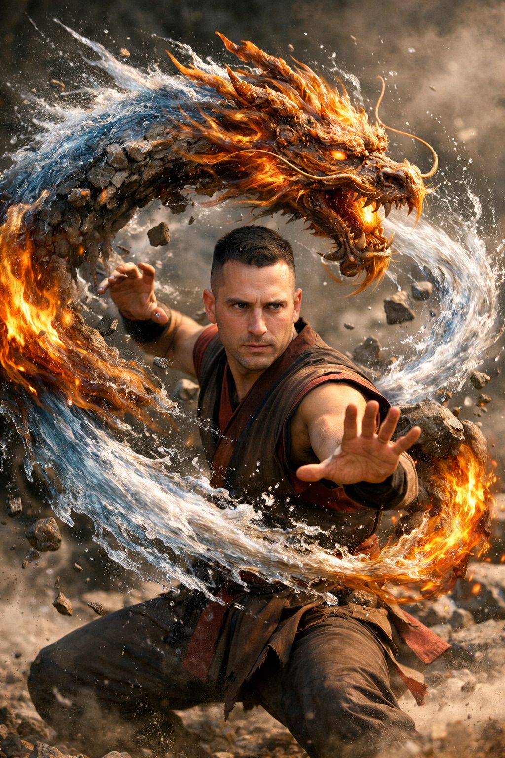 Master of the Four Elemental Dragon Elements