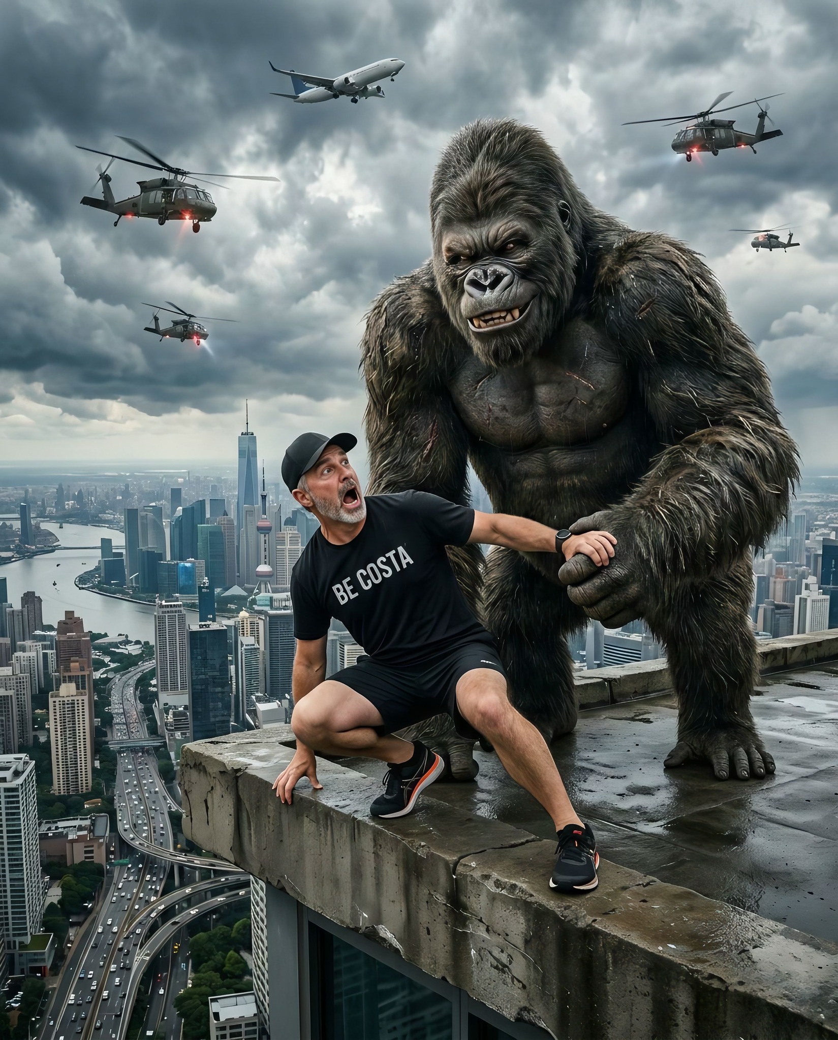 Goliath's Grip Above the Storming City