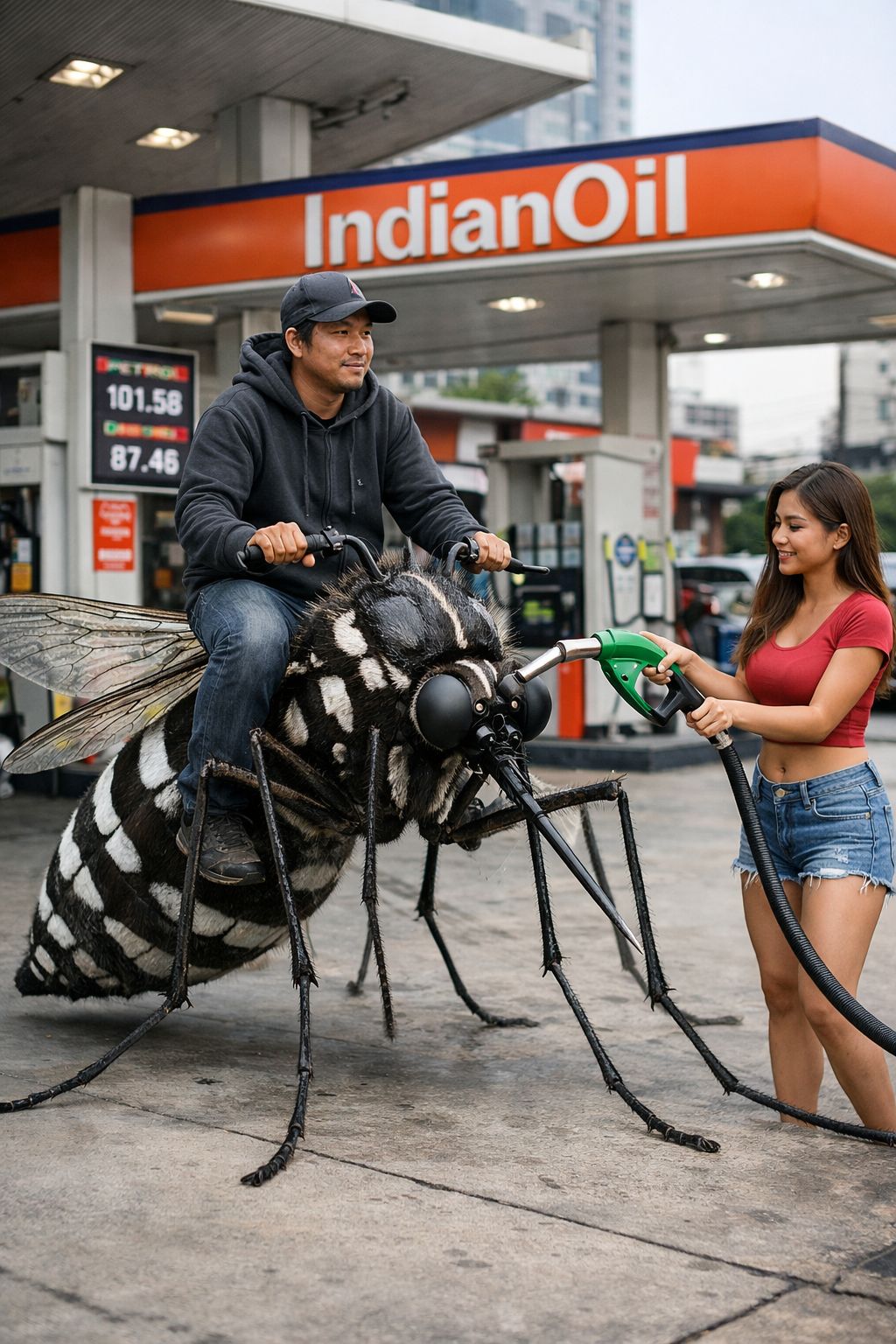Refueling the Giant Mosquito Rider