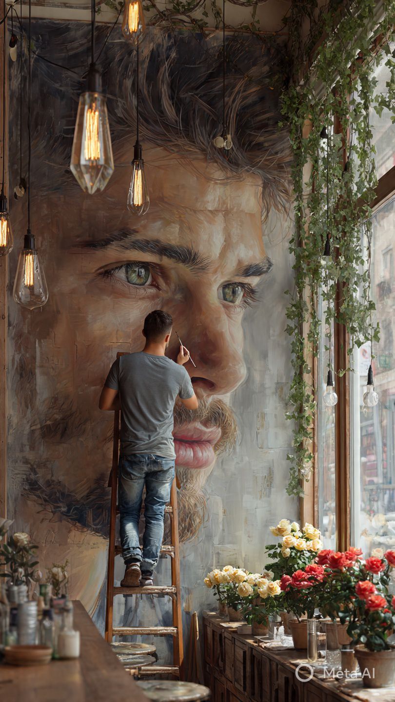 Artisan at Work: Mural in the Cafe