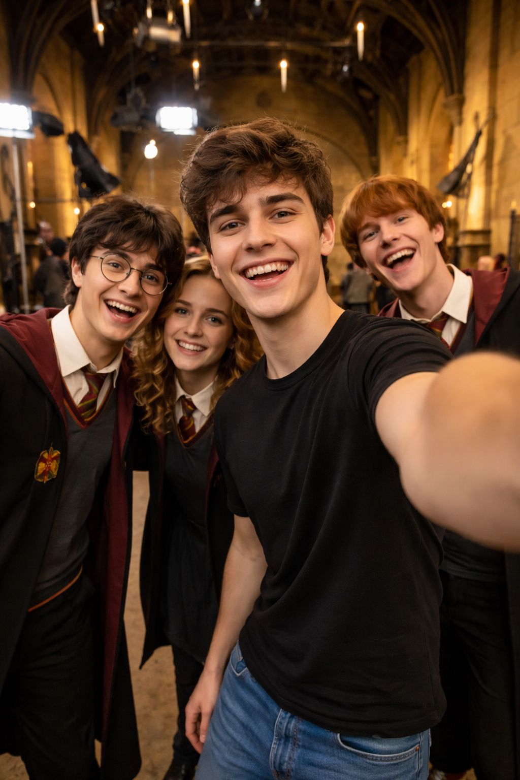 Wizarding World Selfie with the Golden Trio