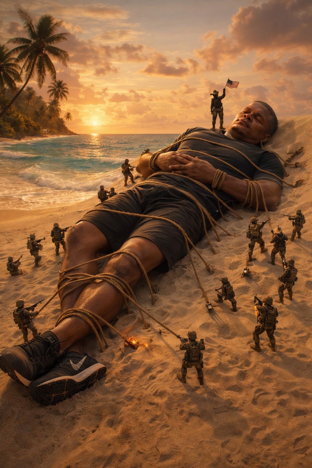 Modern Gulliver at Golden Hour
