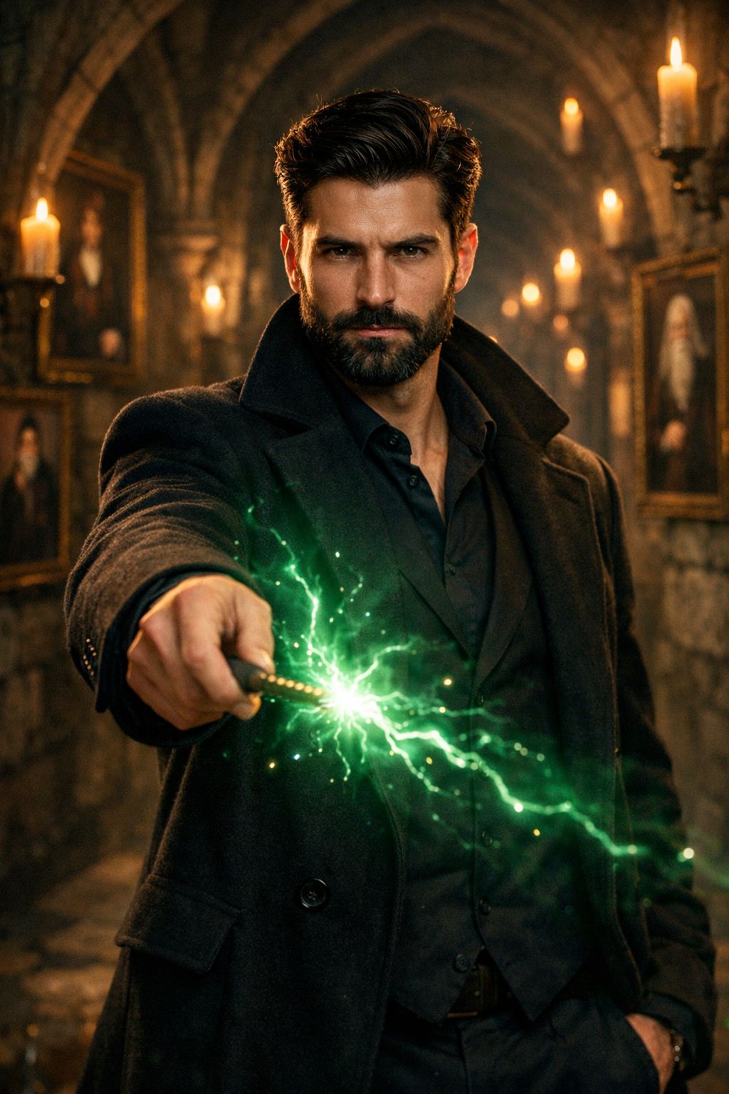 The Emerald Sorcerer of the Gothic Hall