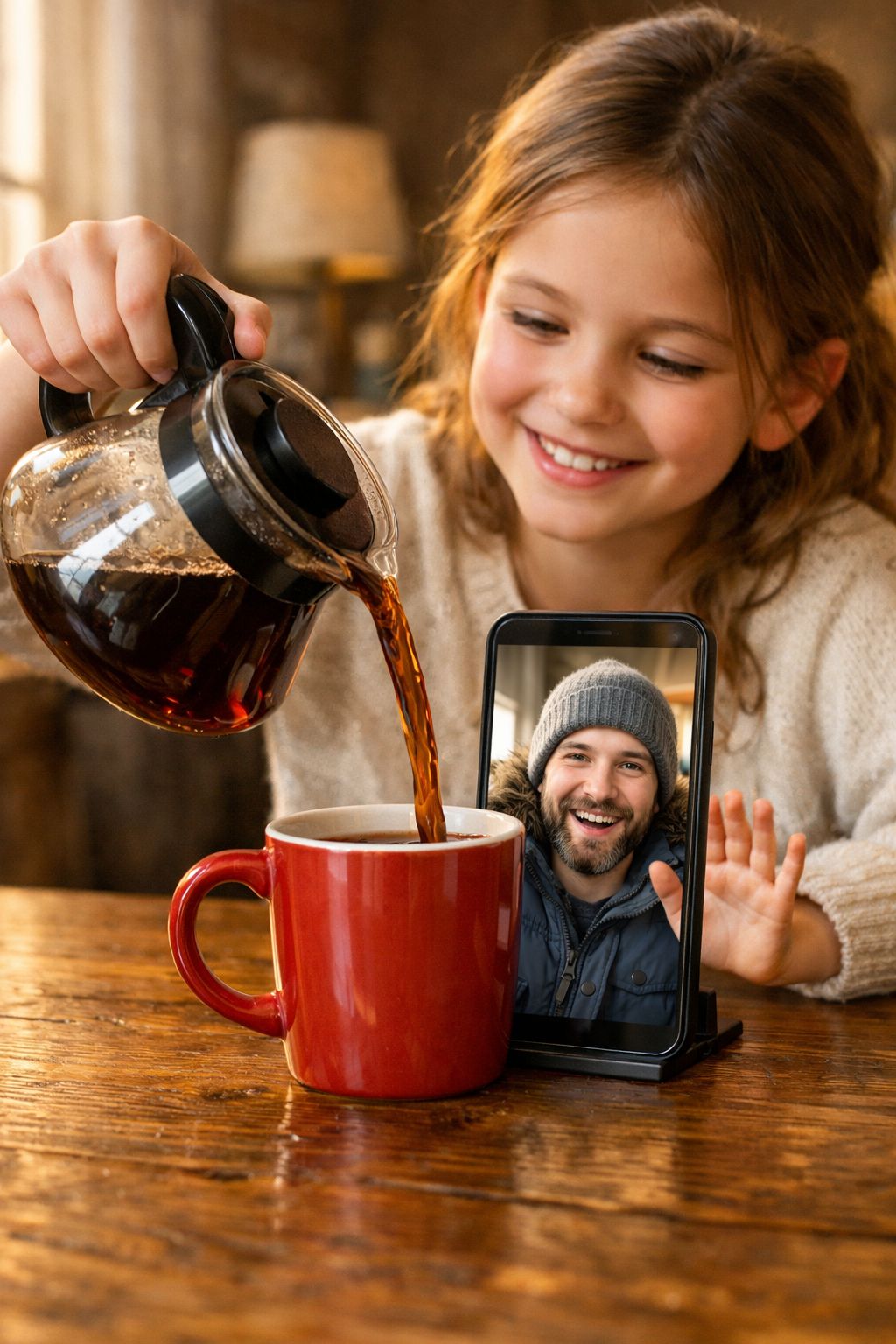 Virtual Coffee Date Over the Distance