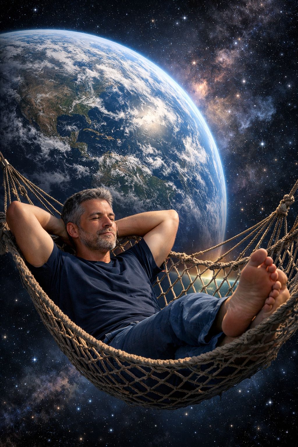 Celestial Serenity in Earth's Orbit