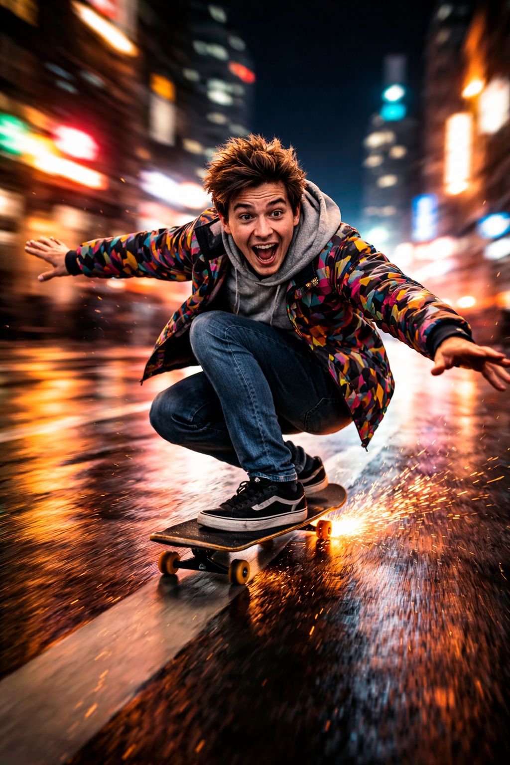 Neon Sparks and Urban Speed