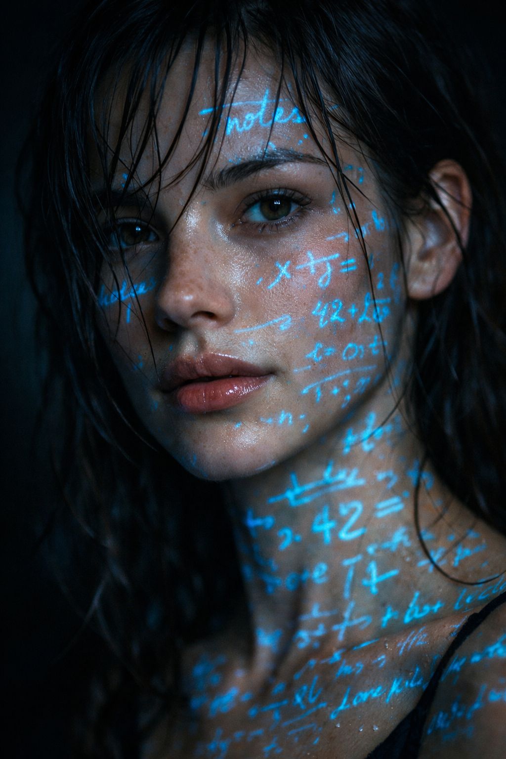 Digital Equations in Blue Moodlight