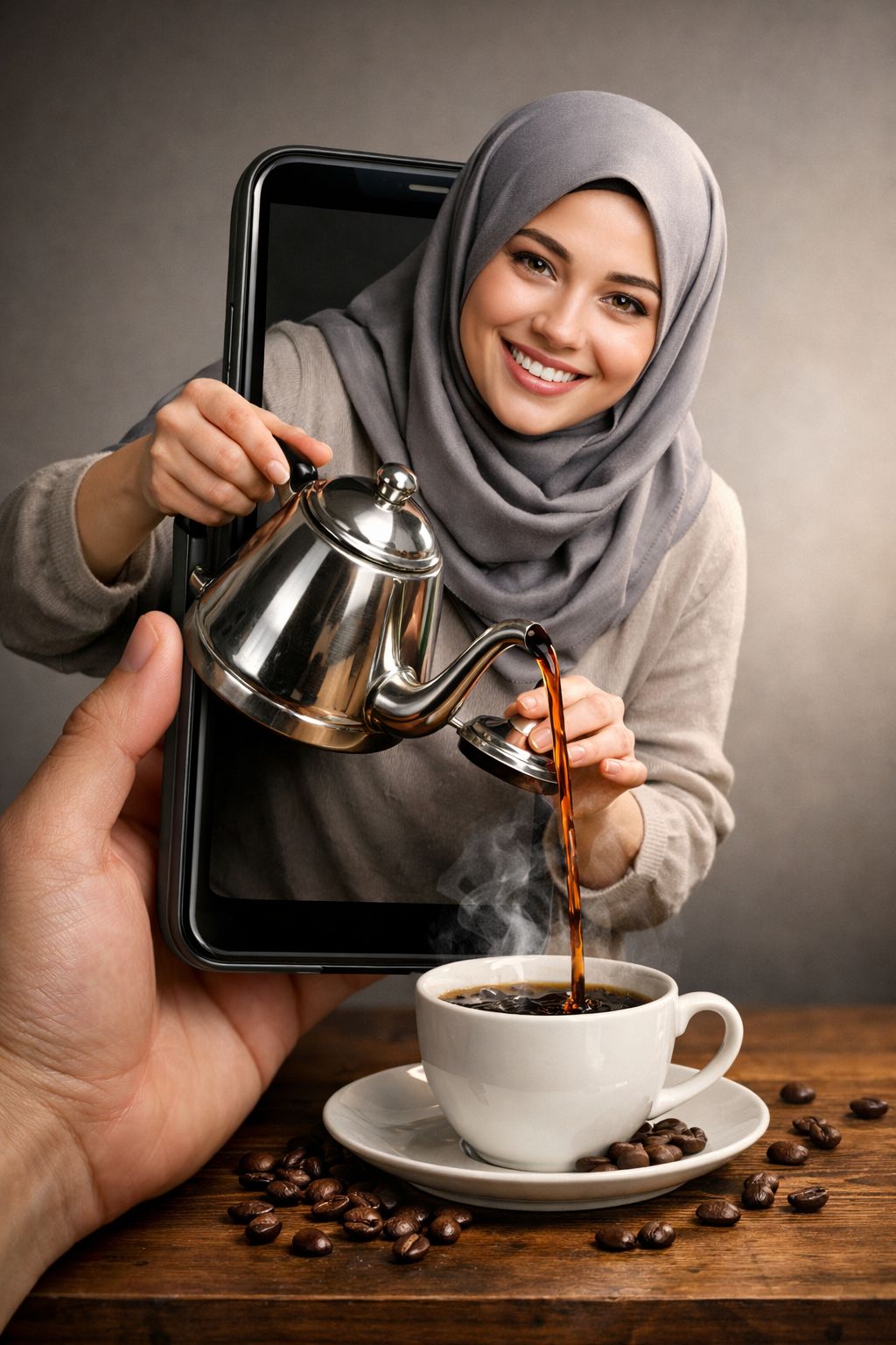 Virtual Coffee Pour: Beyond the Screen