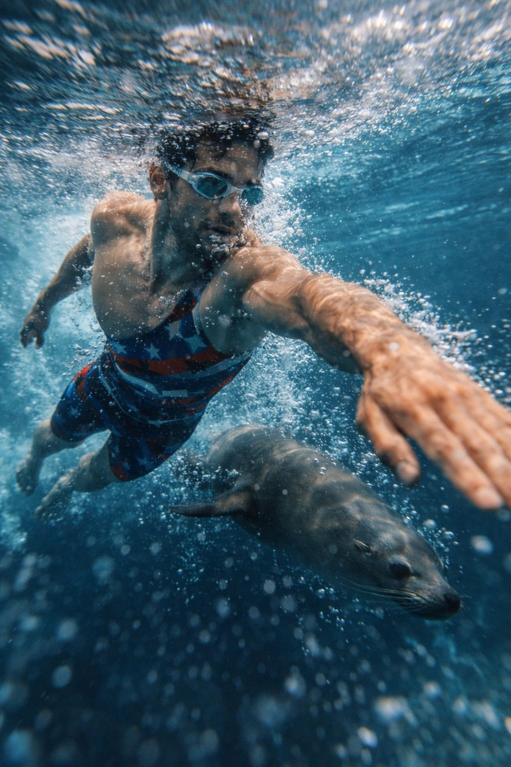 Submerged Sprint: Human versus Nature