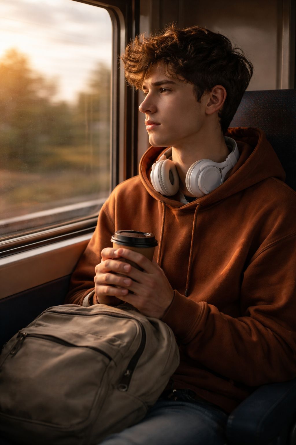 Golden Hour Train Journey Home