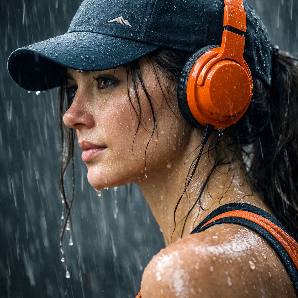 Crimson Rhythm in the Rain