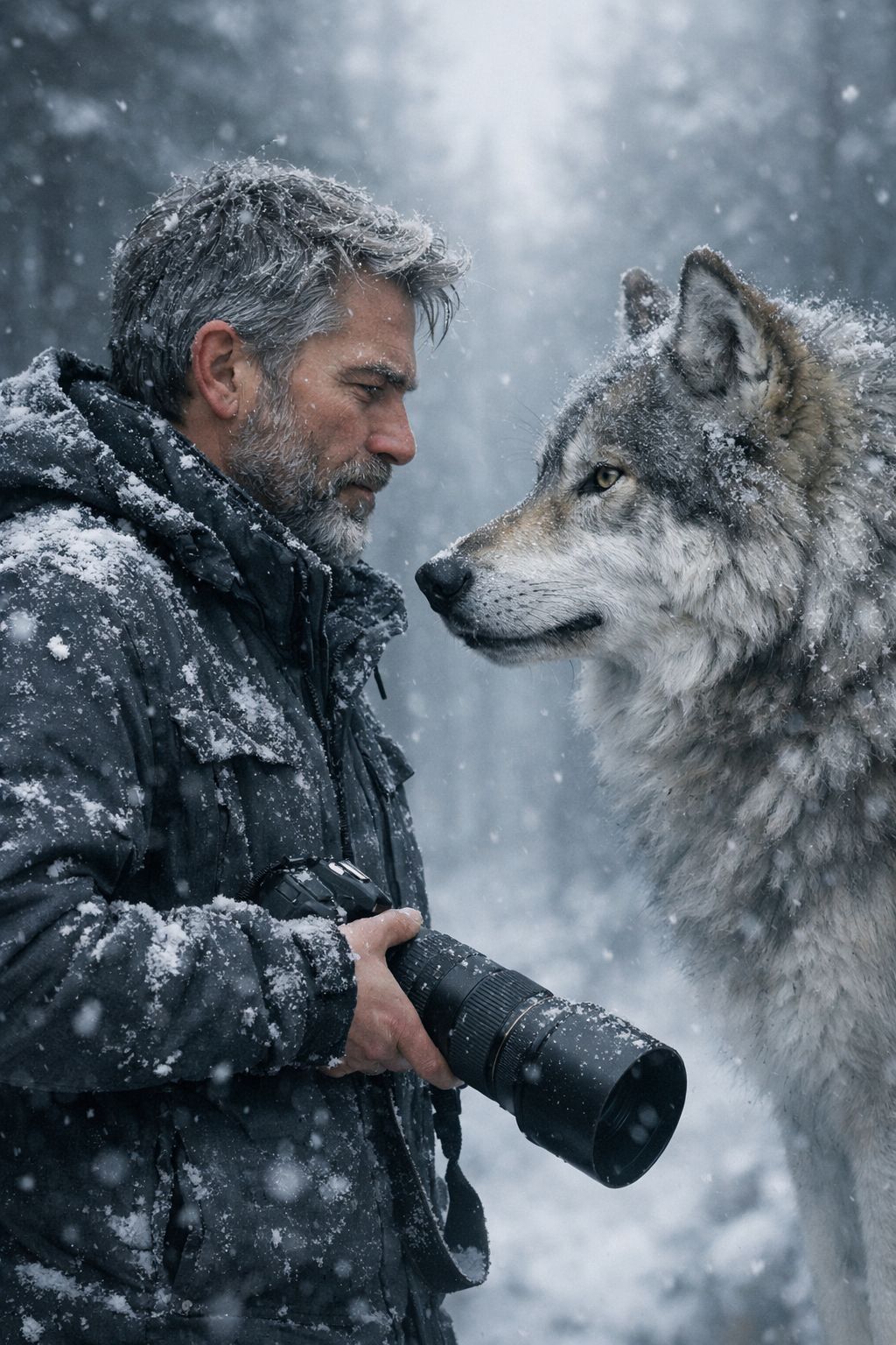 Silent Bond in the Winter Mist