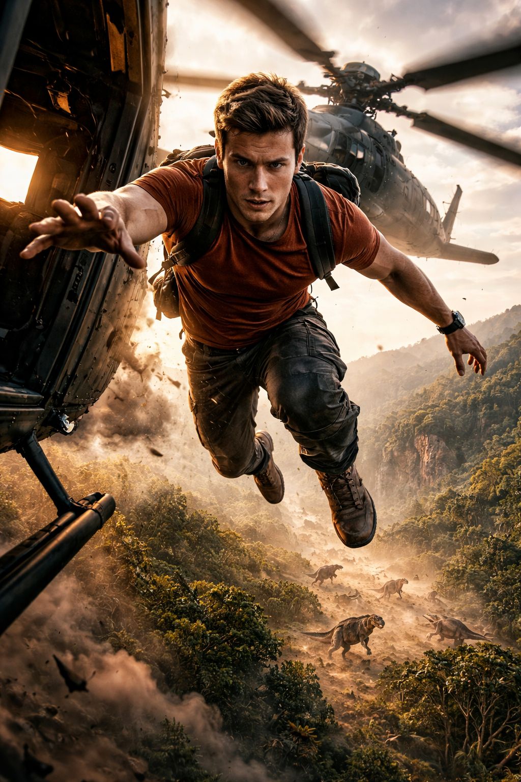 Primal Leap Above the Jurassic Valley