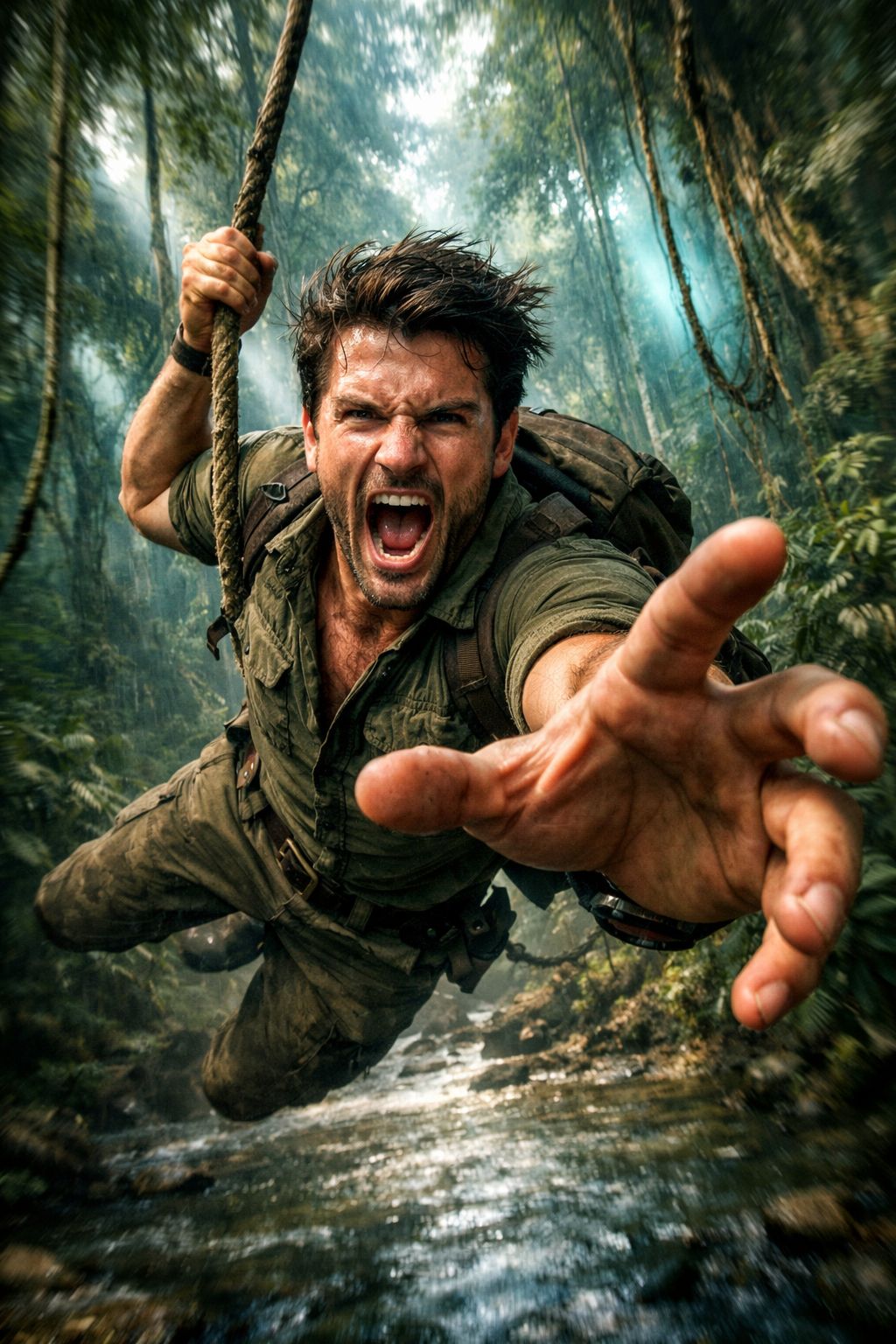 Jungle Explorer Mid-Air Action Swing