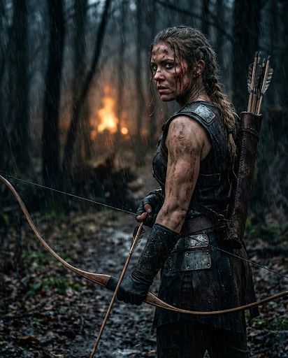 Warrior Archer in the Burning Rain