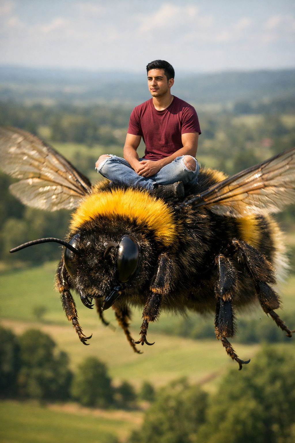 The Giant Bumblebee Rider