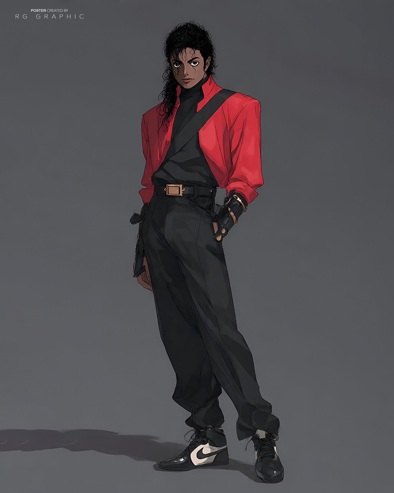 Cyberpunk Pop King Fashion Illustration