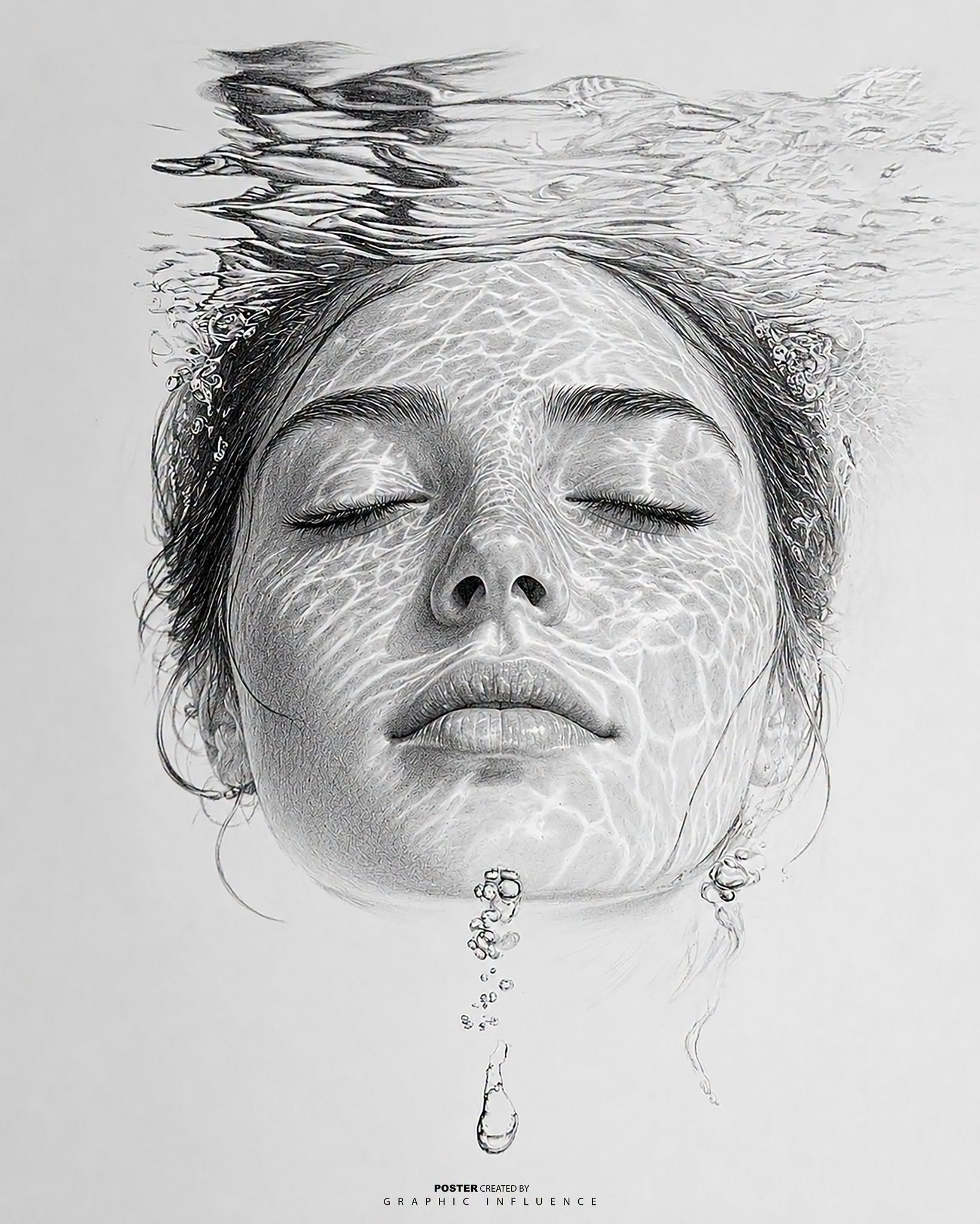 Monochrome Serenity Beneath the Ripples