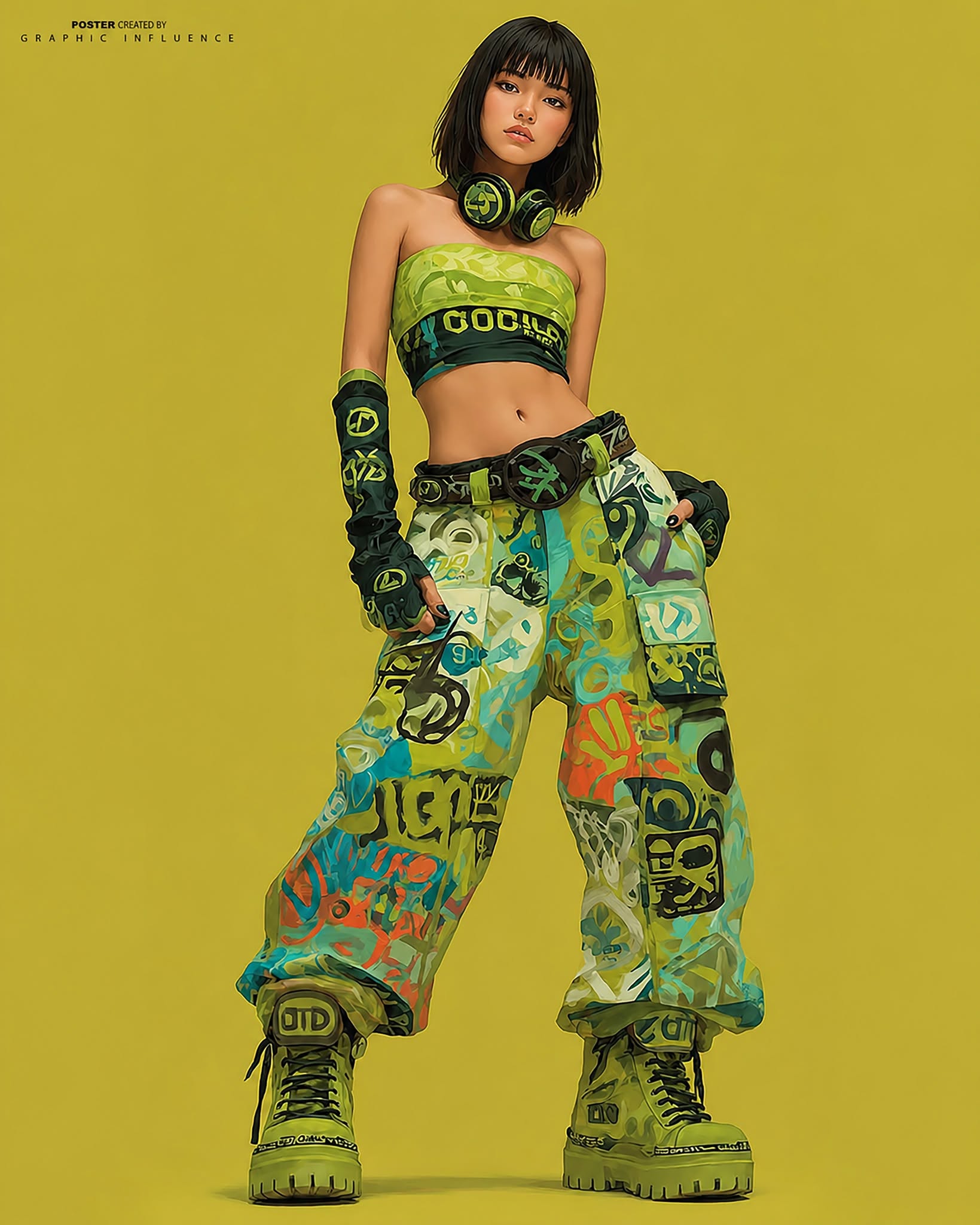 Neon Rebellion Streetwear Poster