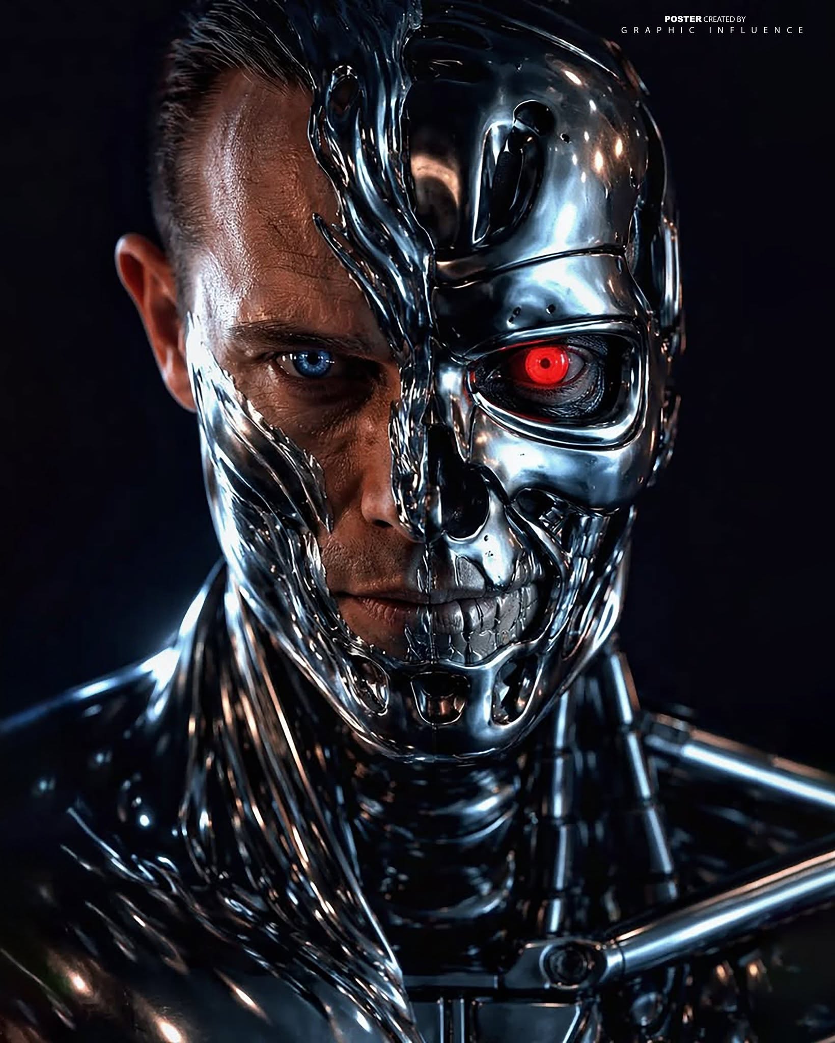 Split Face Cybernetic Assassin