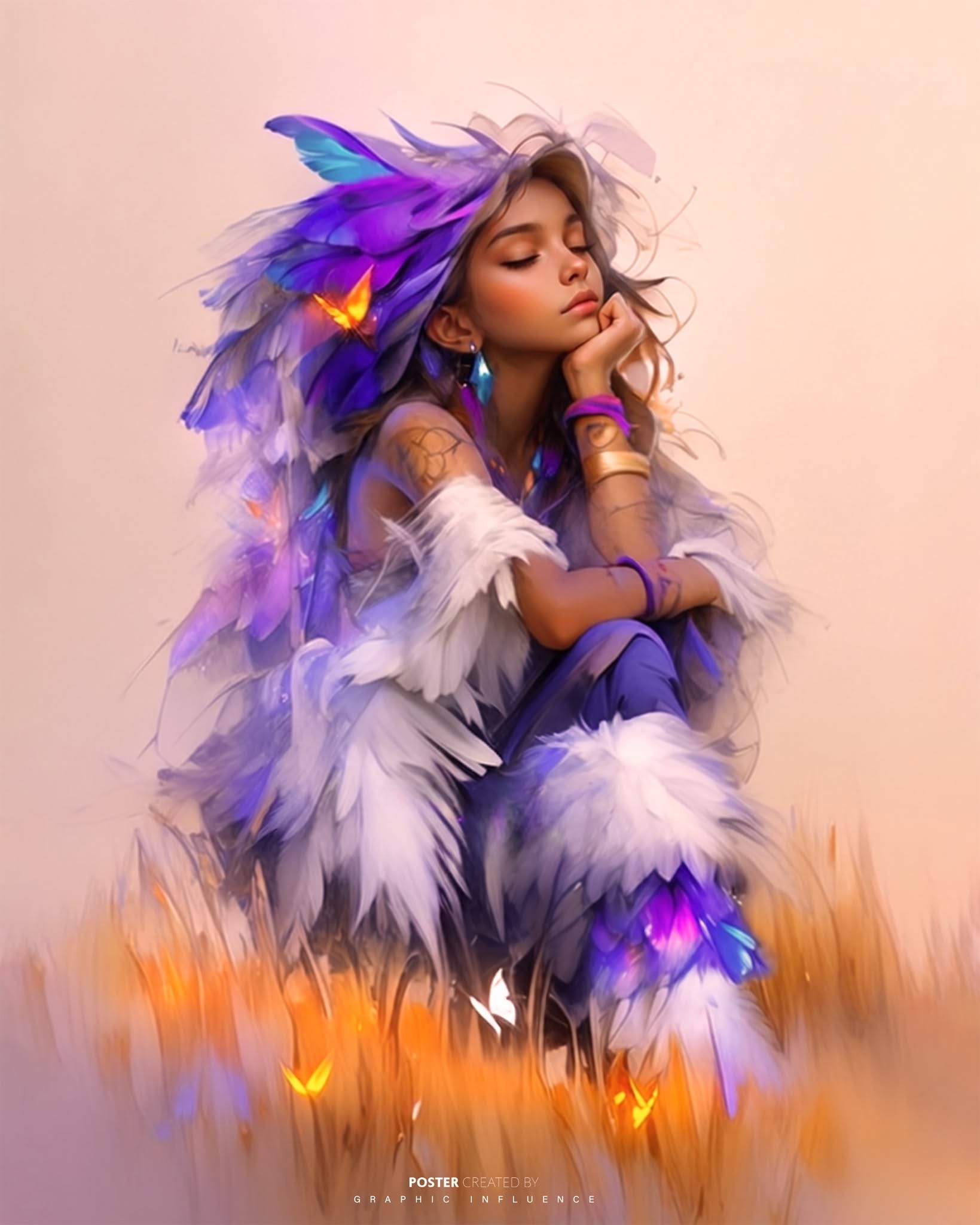 Ethereal Dreamer in the Golden Field