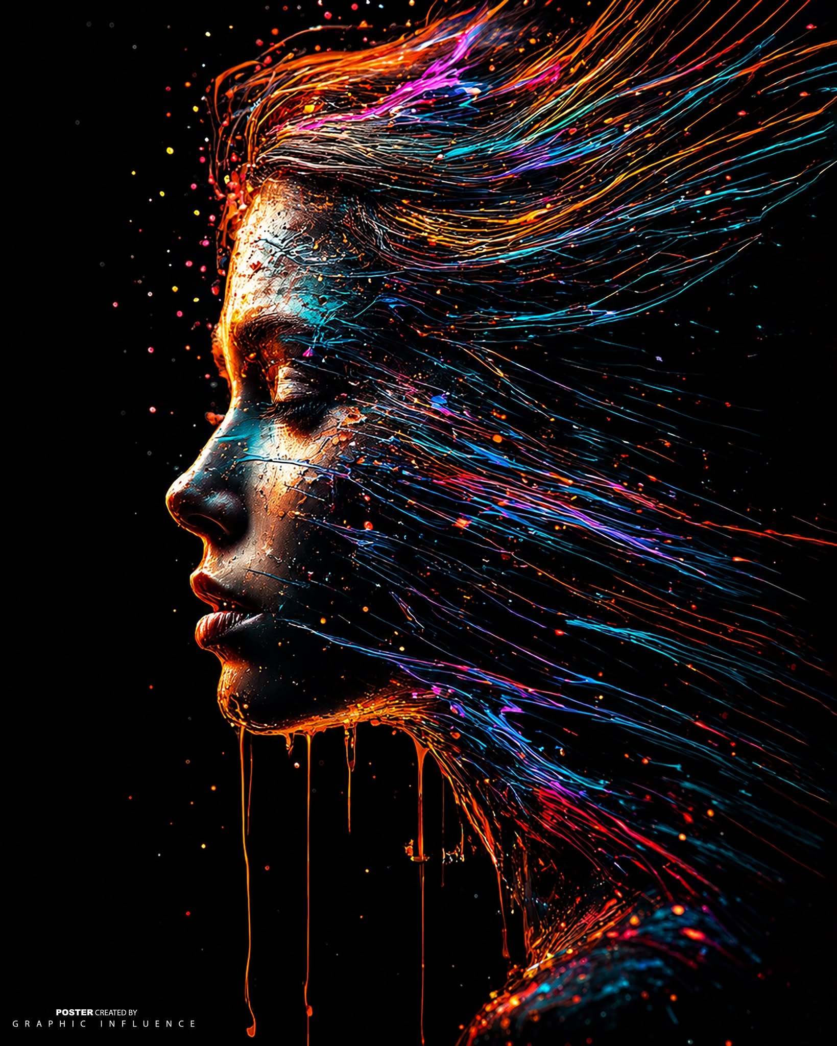 Neon Pulse Ethereal Portrait