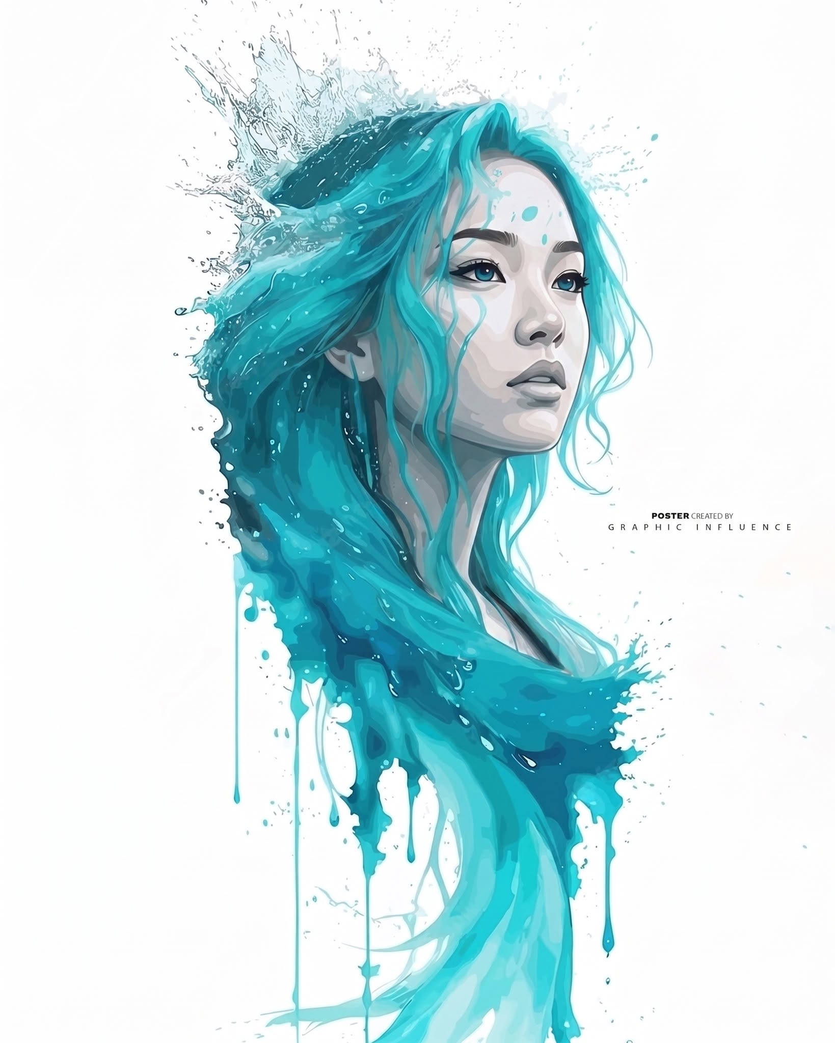 Aquatic Metamorphosis in Teal and Turquoise
