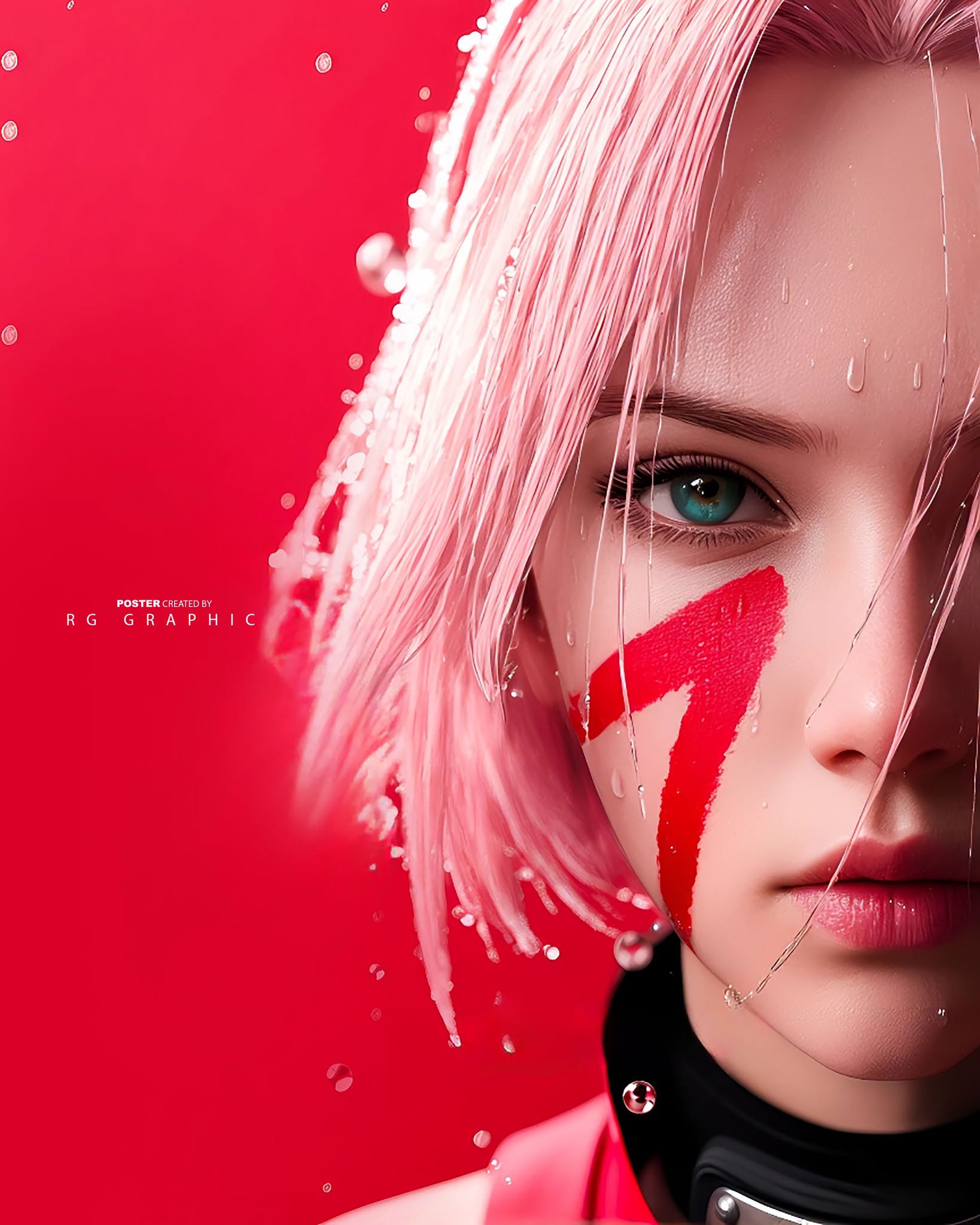 Cyberpunk Crimson Reflection