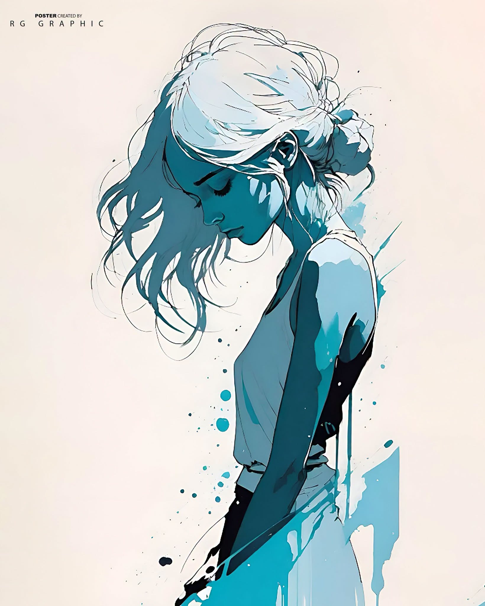 Melancholy in Cyan Mist