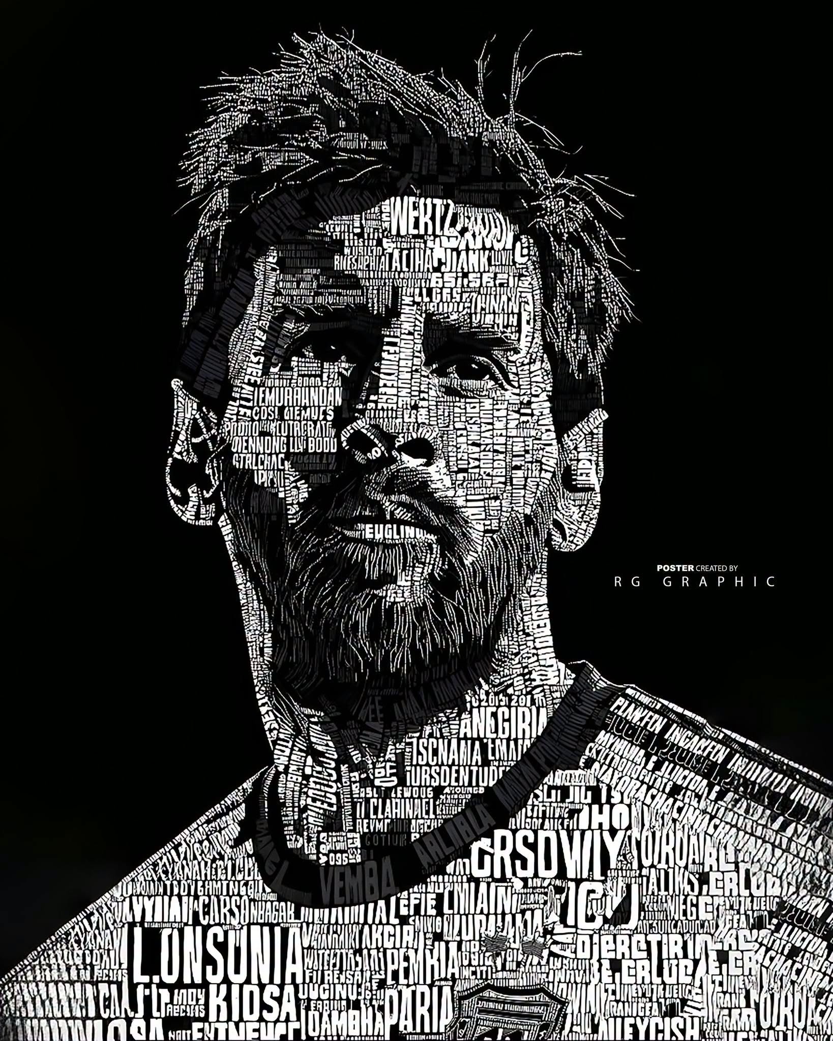 Typographic Legend in Monochrome Portrait