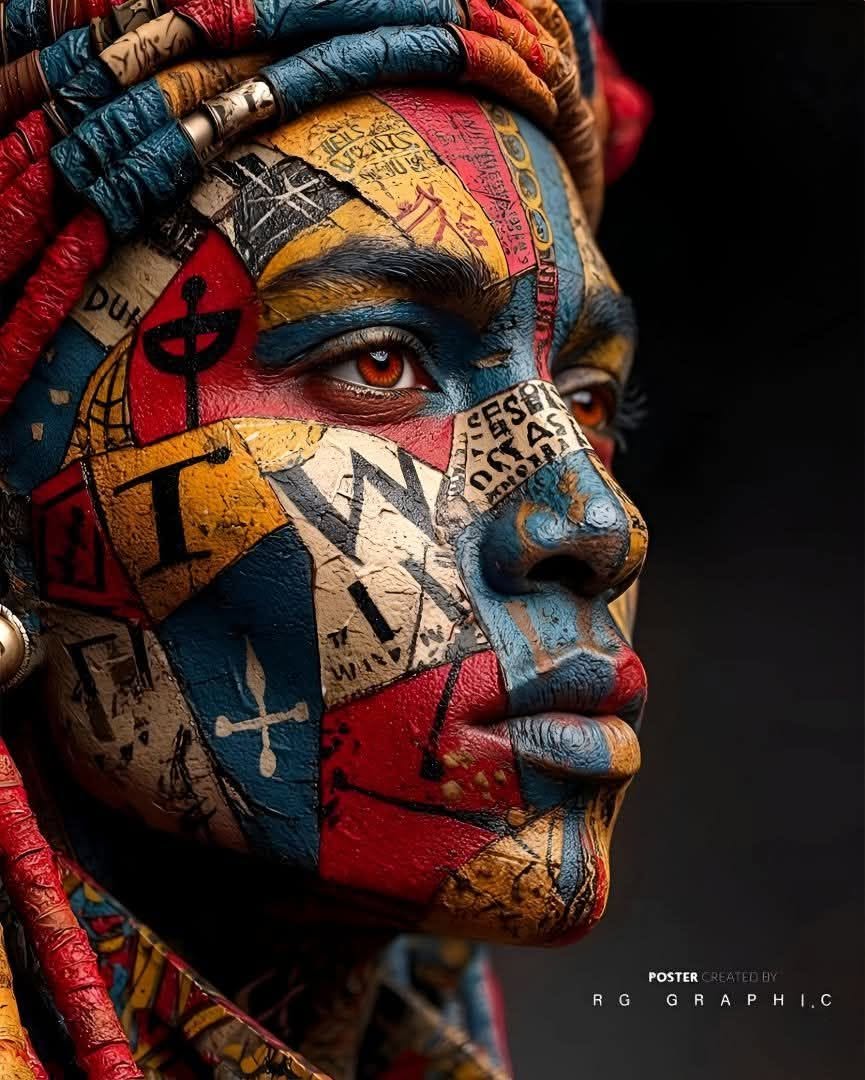 Tribal Patchwork Masterpiece in Amber and Clay