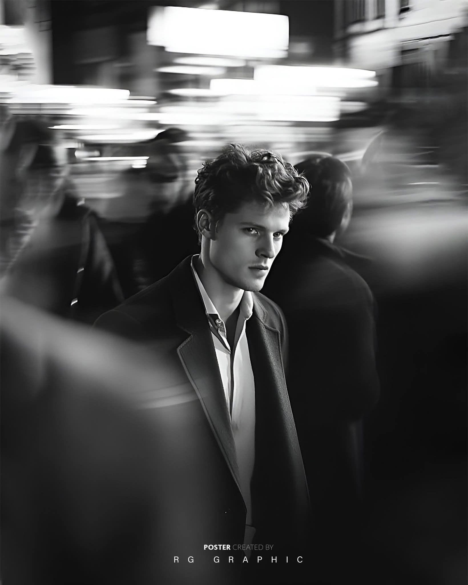 Solitary Soul in the Neon Blur