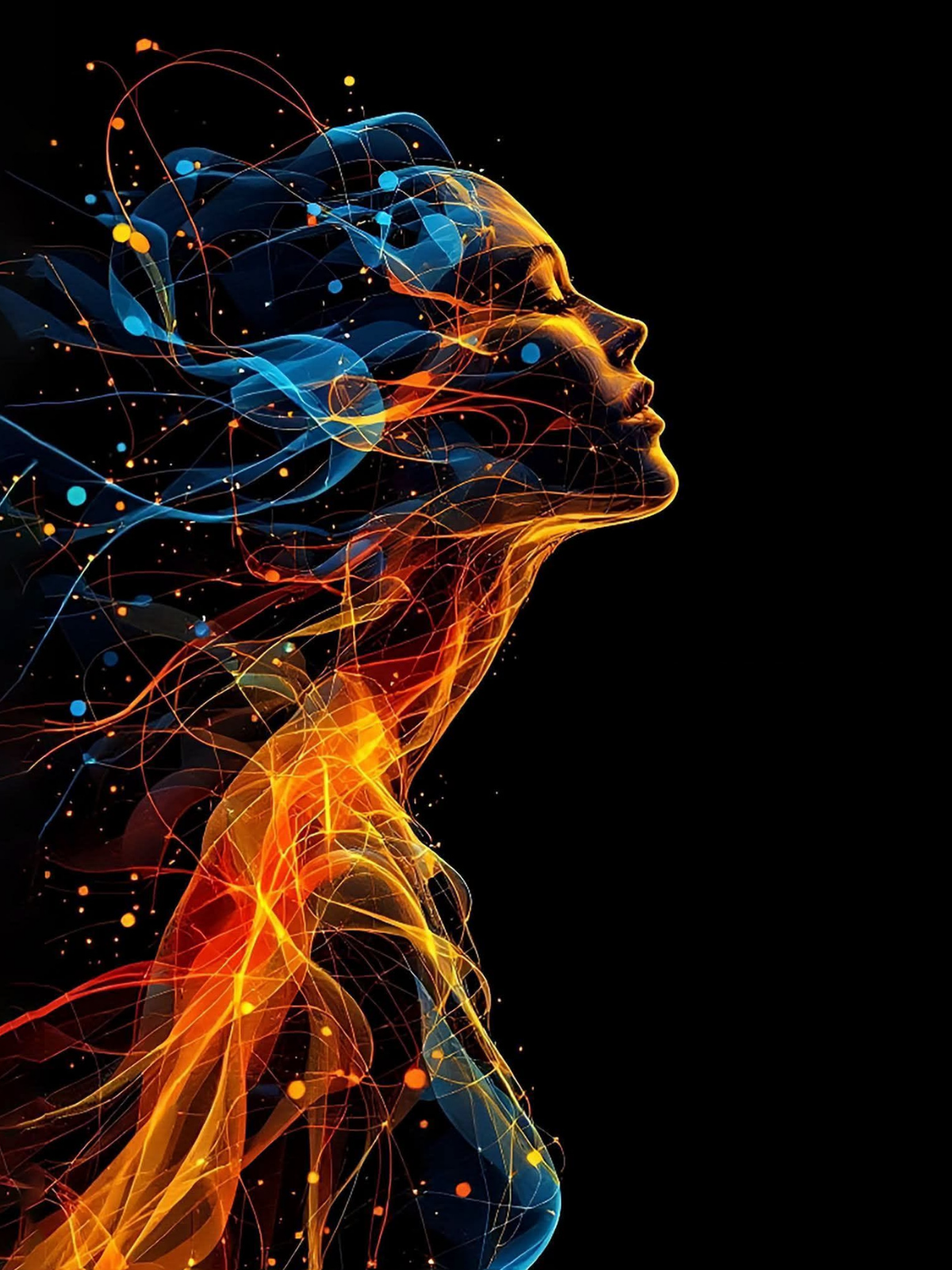 Ethereal Neural Light Woman Portrait