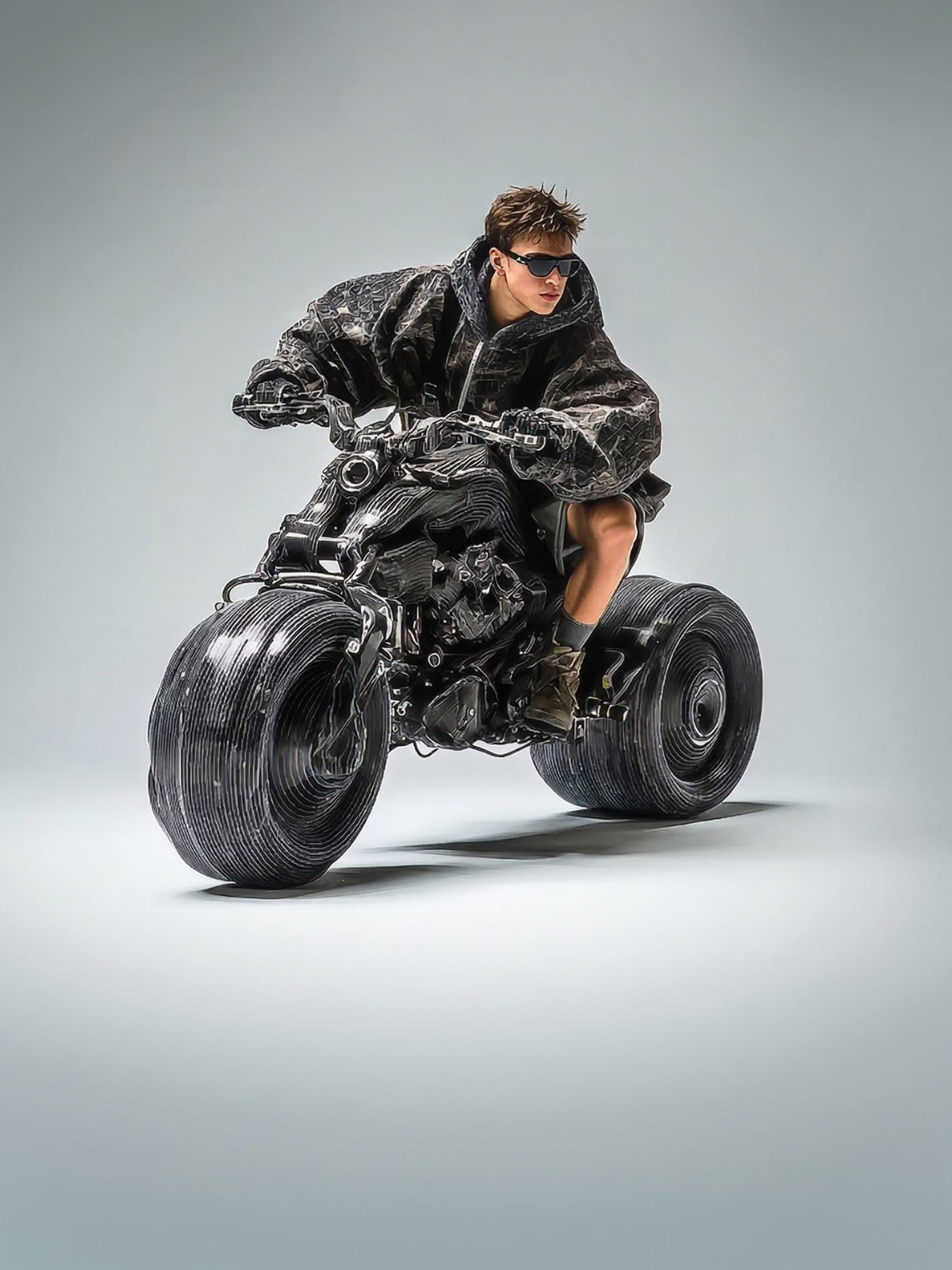 Cyberpunk Speed Biker: Studio Fashion