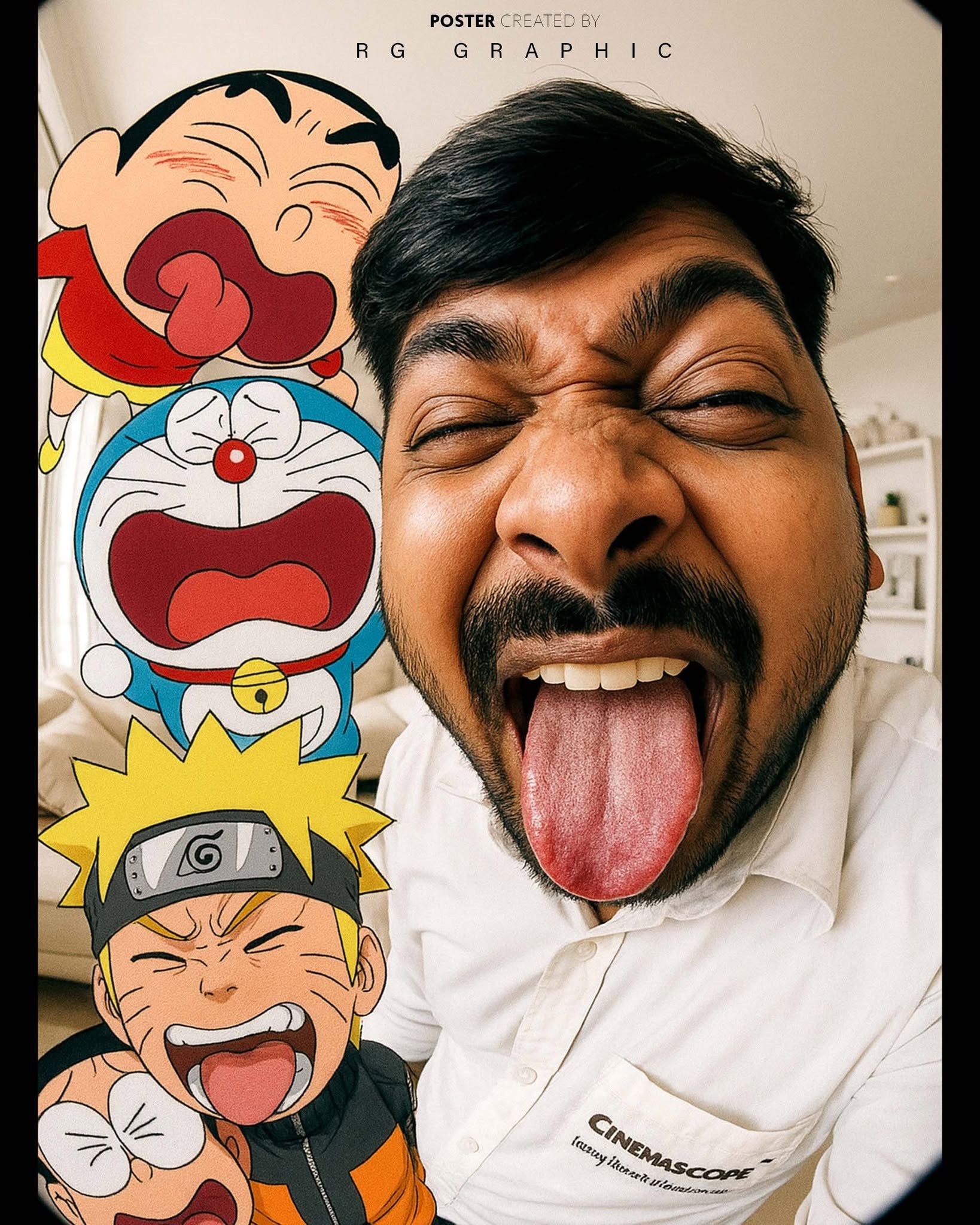 Anime Squad Silly Fisheye Selfie