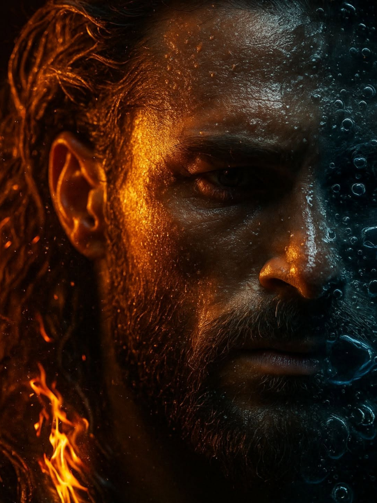 Fire & Ice Submerged Portrait