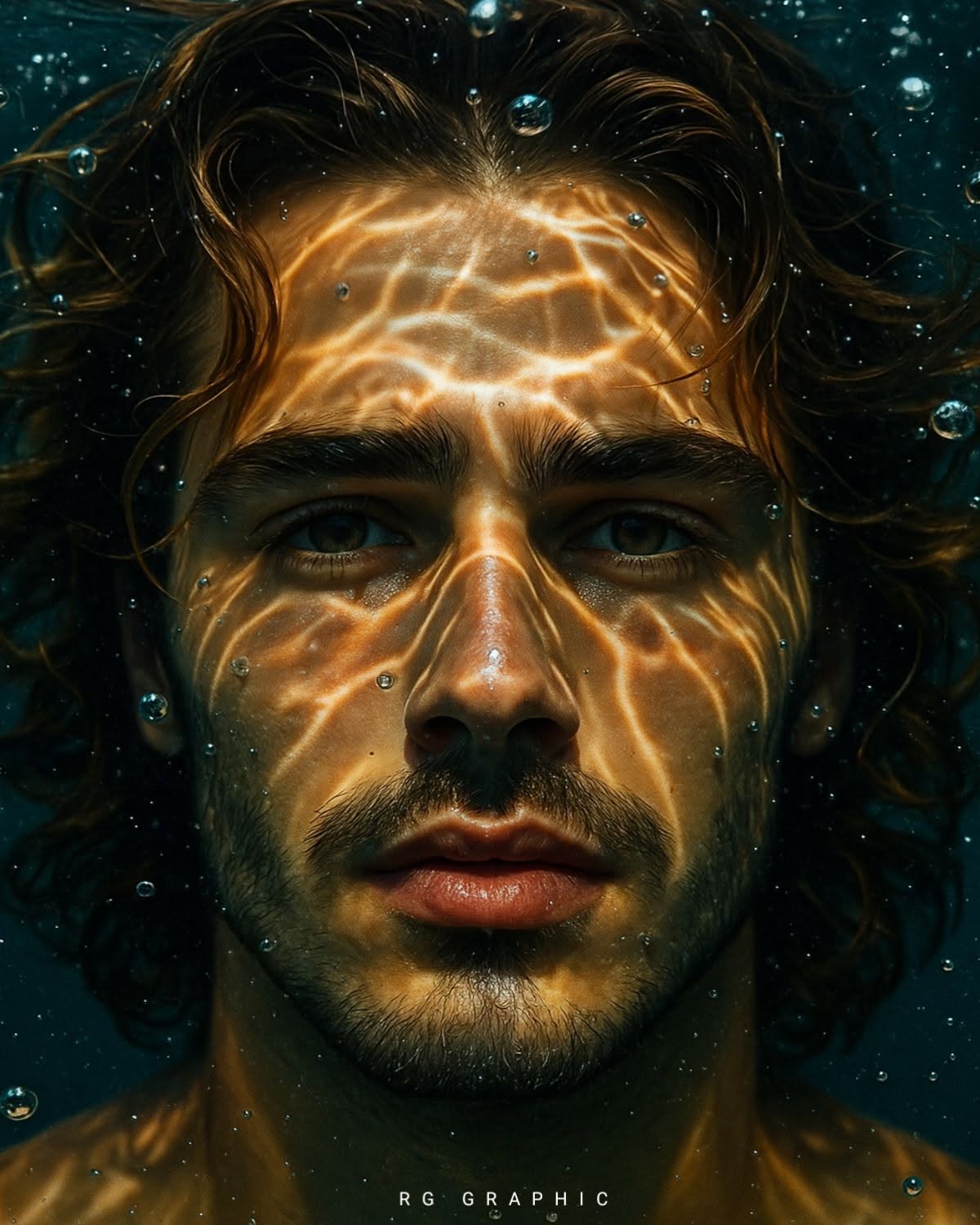 Dreamy Underwater Caustic Portrait