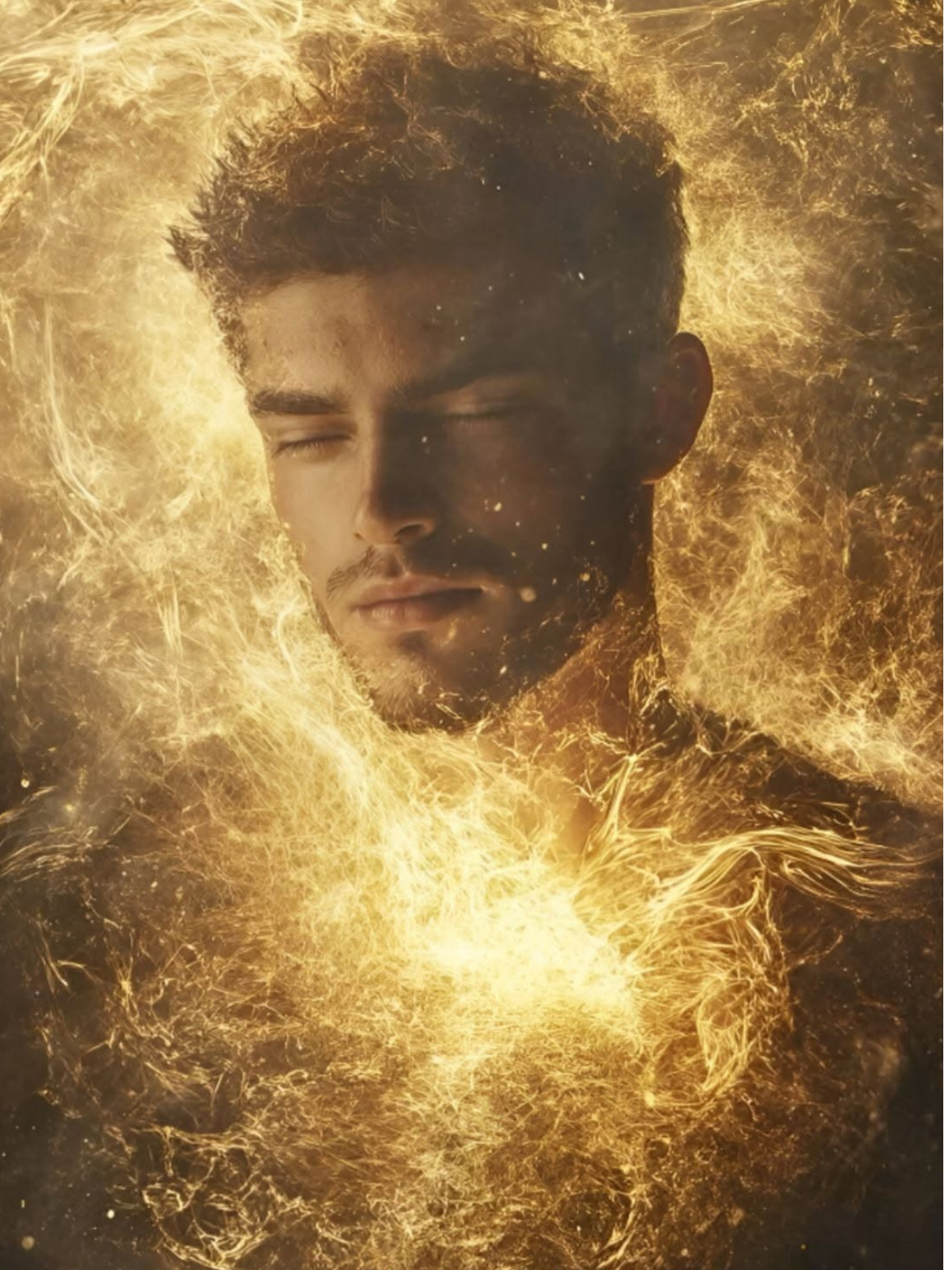 Serene Man, Golden Cosmic Aura