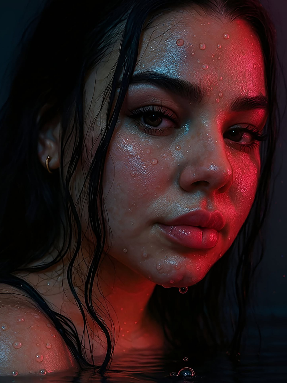 Glistening Neon Night Portrait