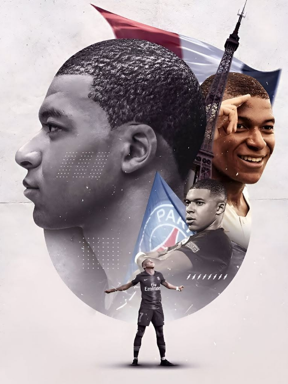 Epic French Football Legend Poster