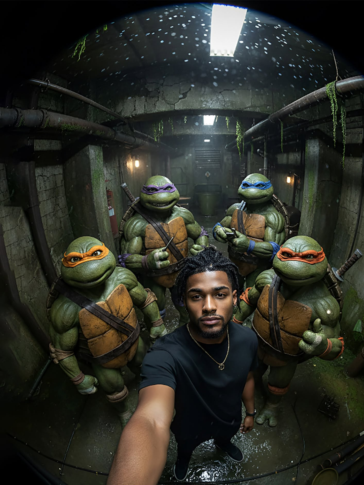 Epic 90s TMNT Sewer Fisheye Selfie