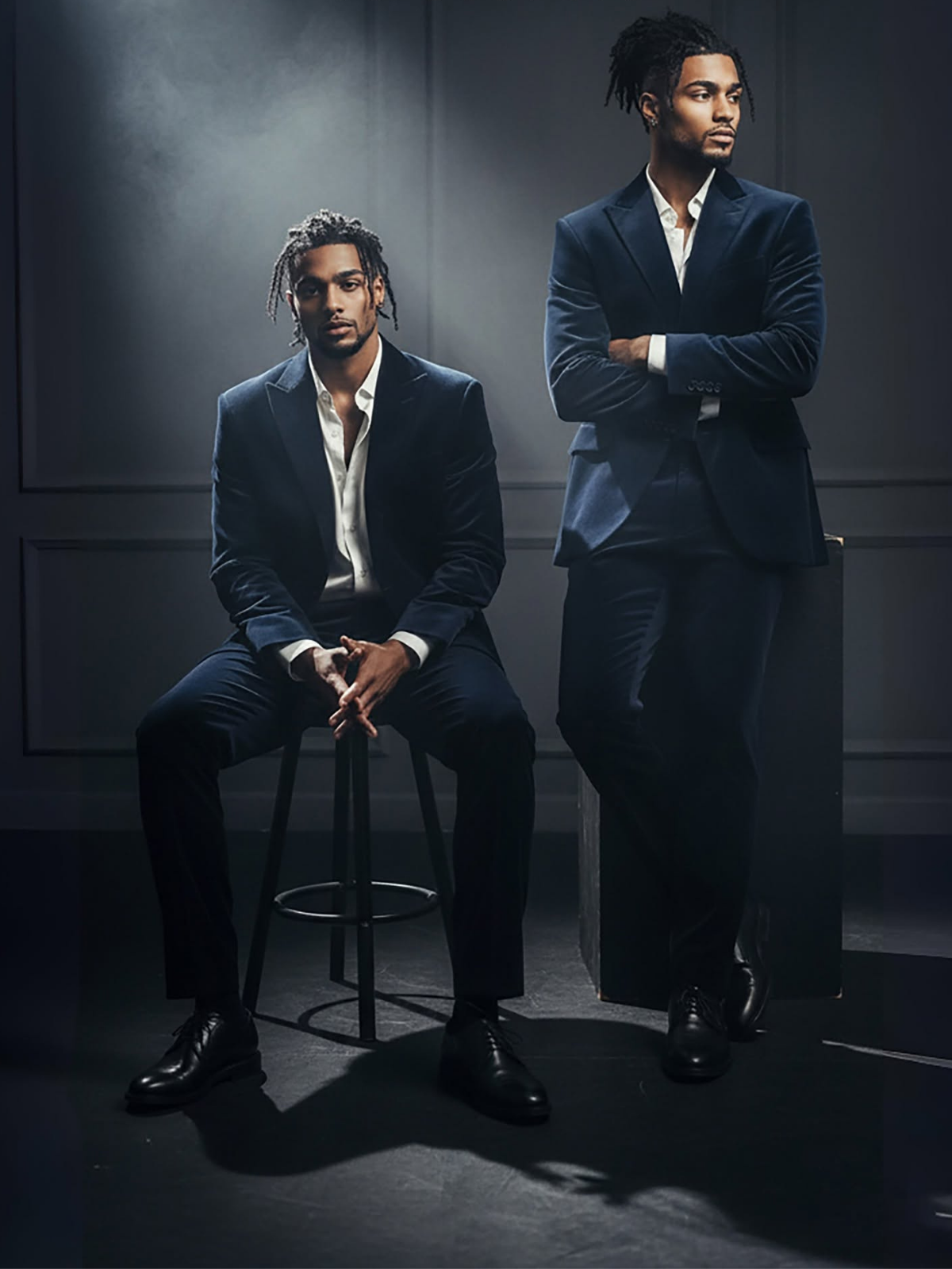 Cinematic Dual Velvet Studio Portrait