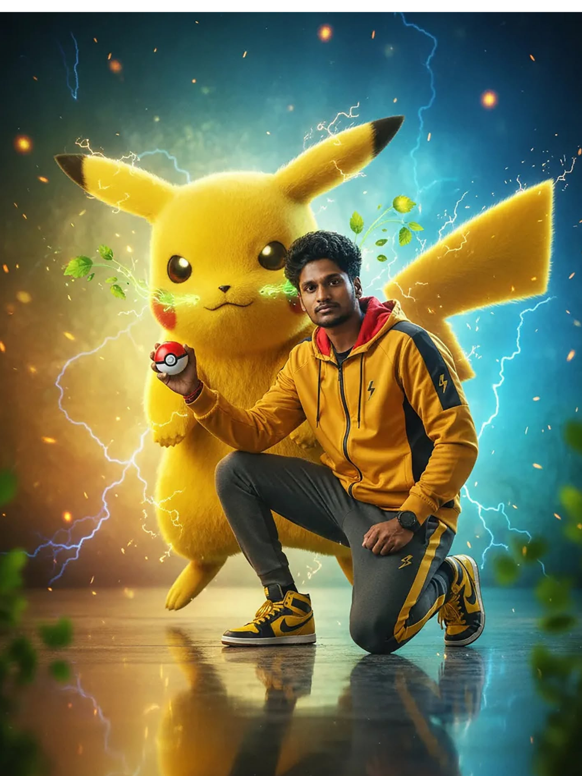 Lightning Hero & Pikachu Fantasy Poster