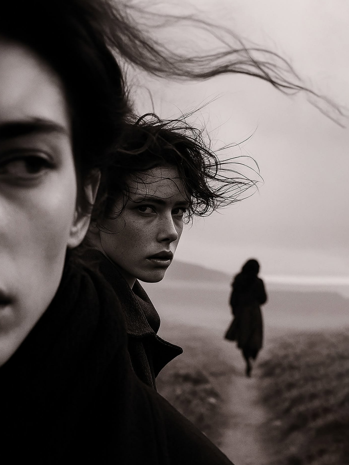 Moorland Mystery: Cinematic Black & White Poster