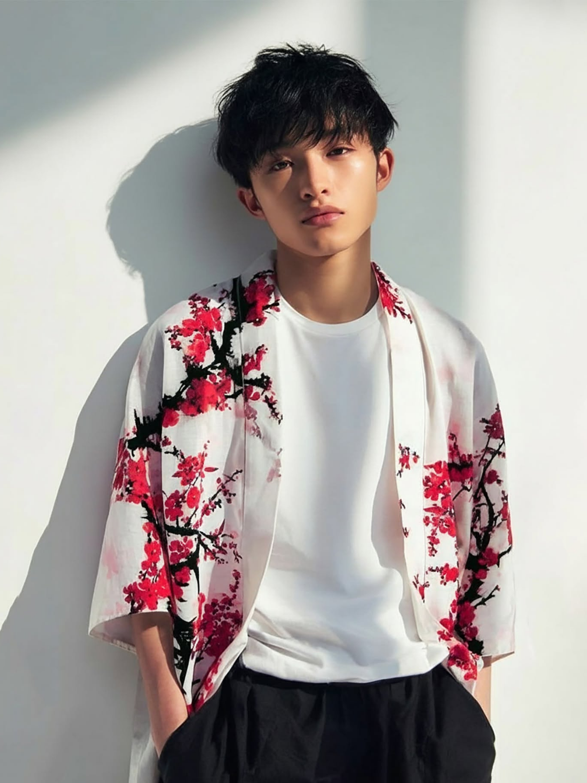 Modern Floral Kimono Editorial