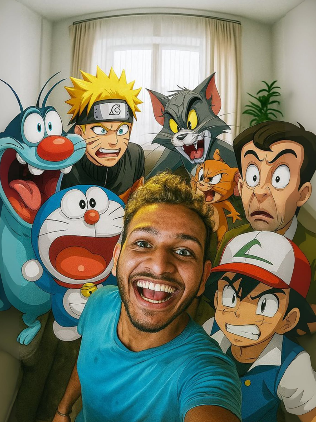 Cartoon Crossover Selfie Fun
