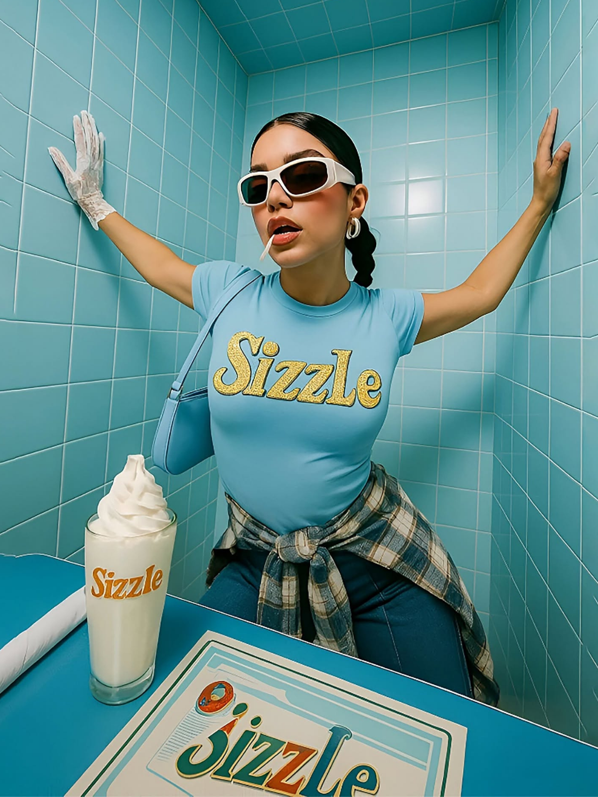 Sizzle Retro Aqua Fashion Ad